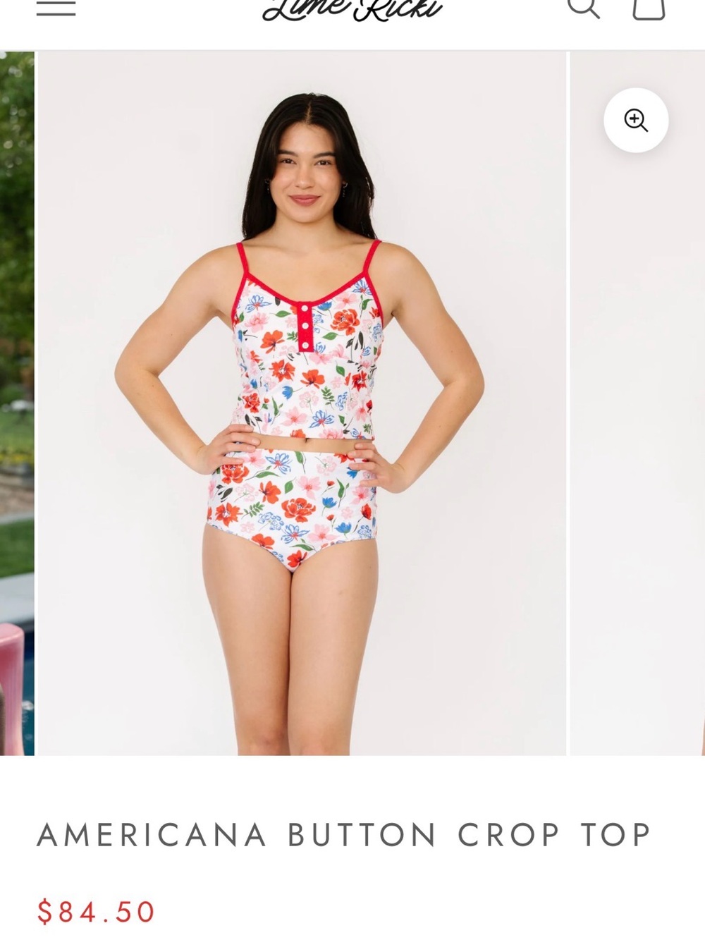 NWT Americans Lime Ricki  2pc swimsuit with reversible bottoms